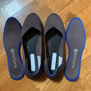 Rothys mink flats, size 10
